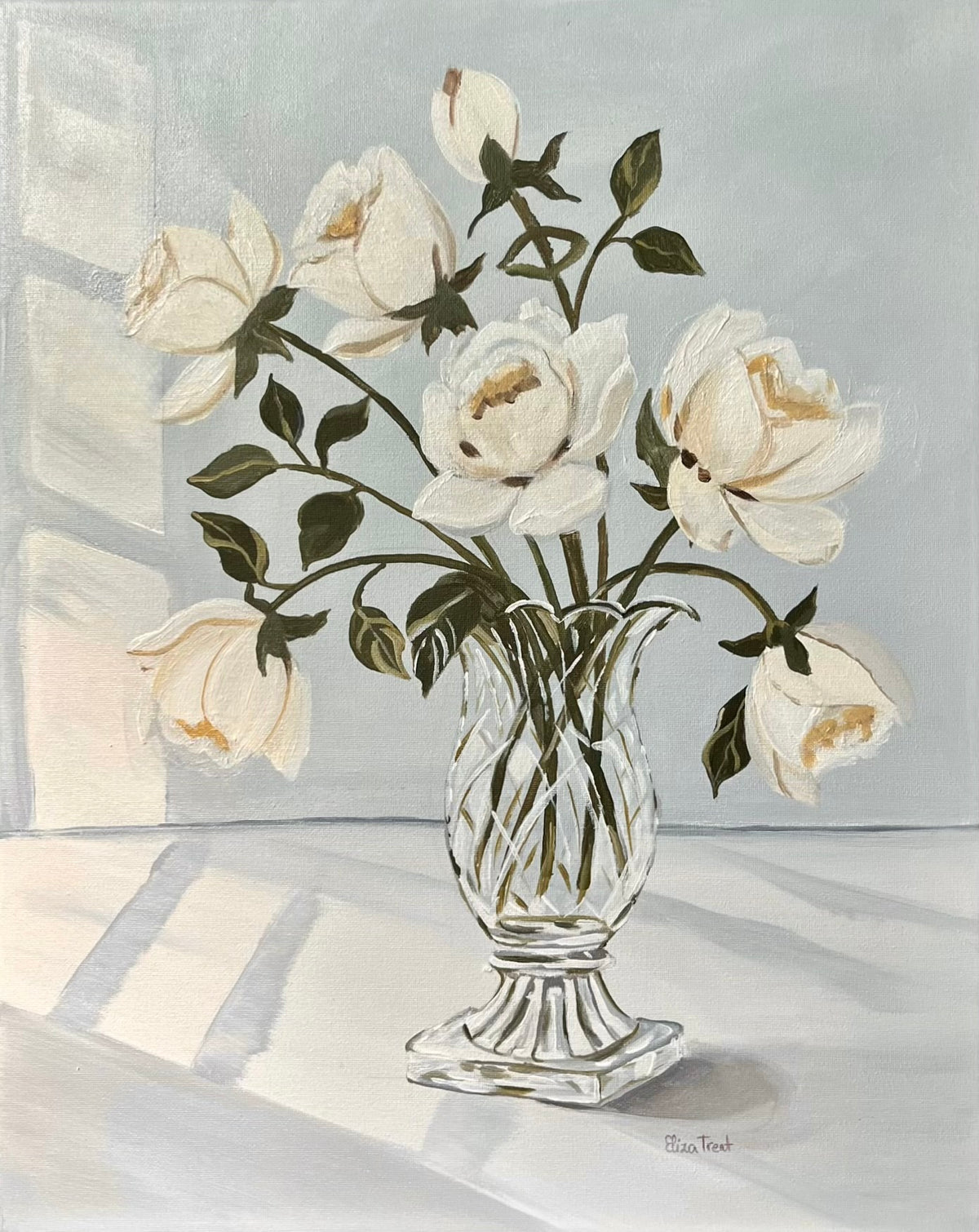 Morning Roses - Original Acrylic on Canvas