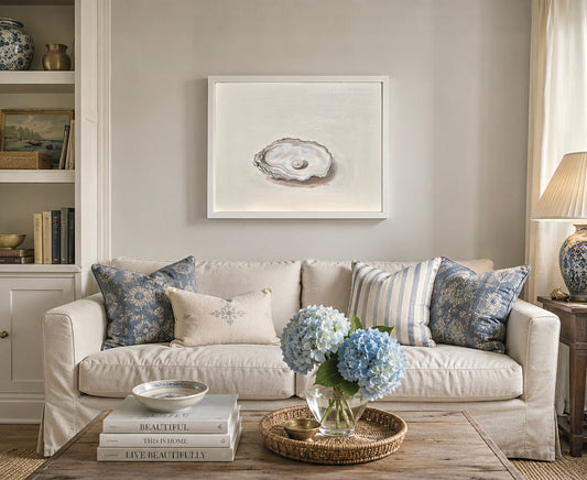 Ivory Reverie | Original Oyster Painting | 16 × 20 in