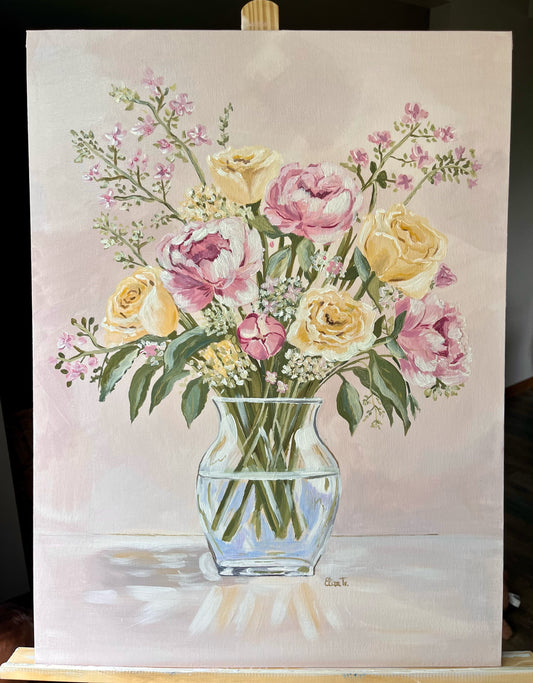 Garden Bouquet — Original Acrylic Painting, 18 × 24”