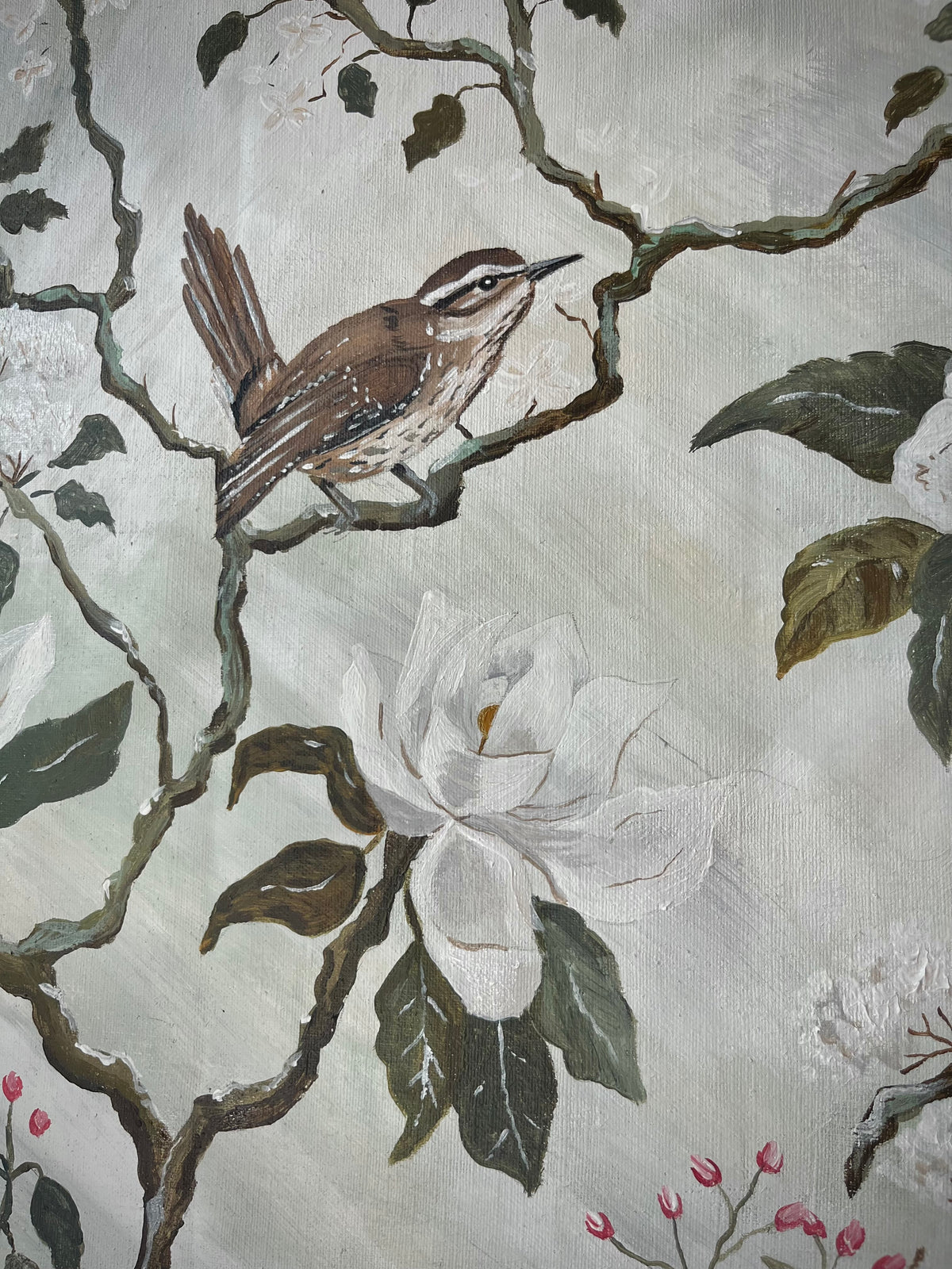 Southern Chinoiserie No.V-Carolina Wren - SOLD