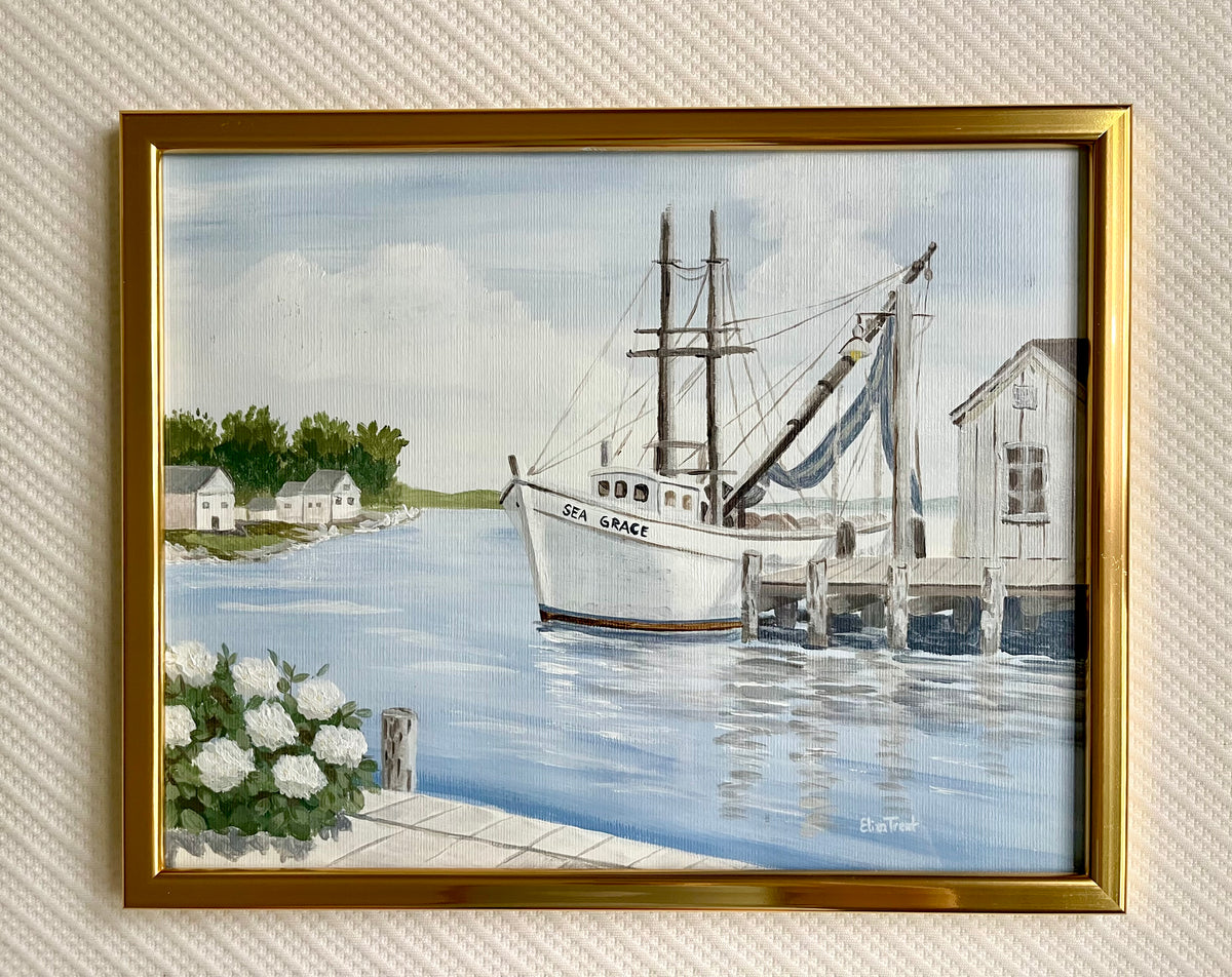 Sea Grace Harbor | Original Coastal Acrylic Painting | 14 × 11 in - SOLD