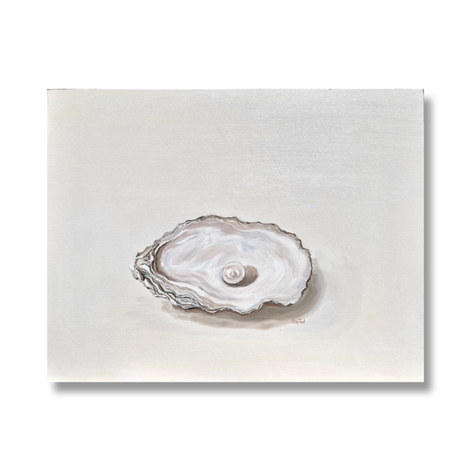 Ivory Reverie | Original Oyster Painting | 16 × 20 in