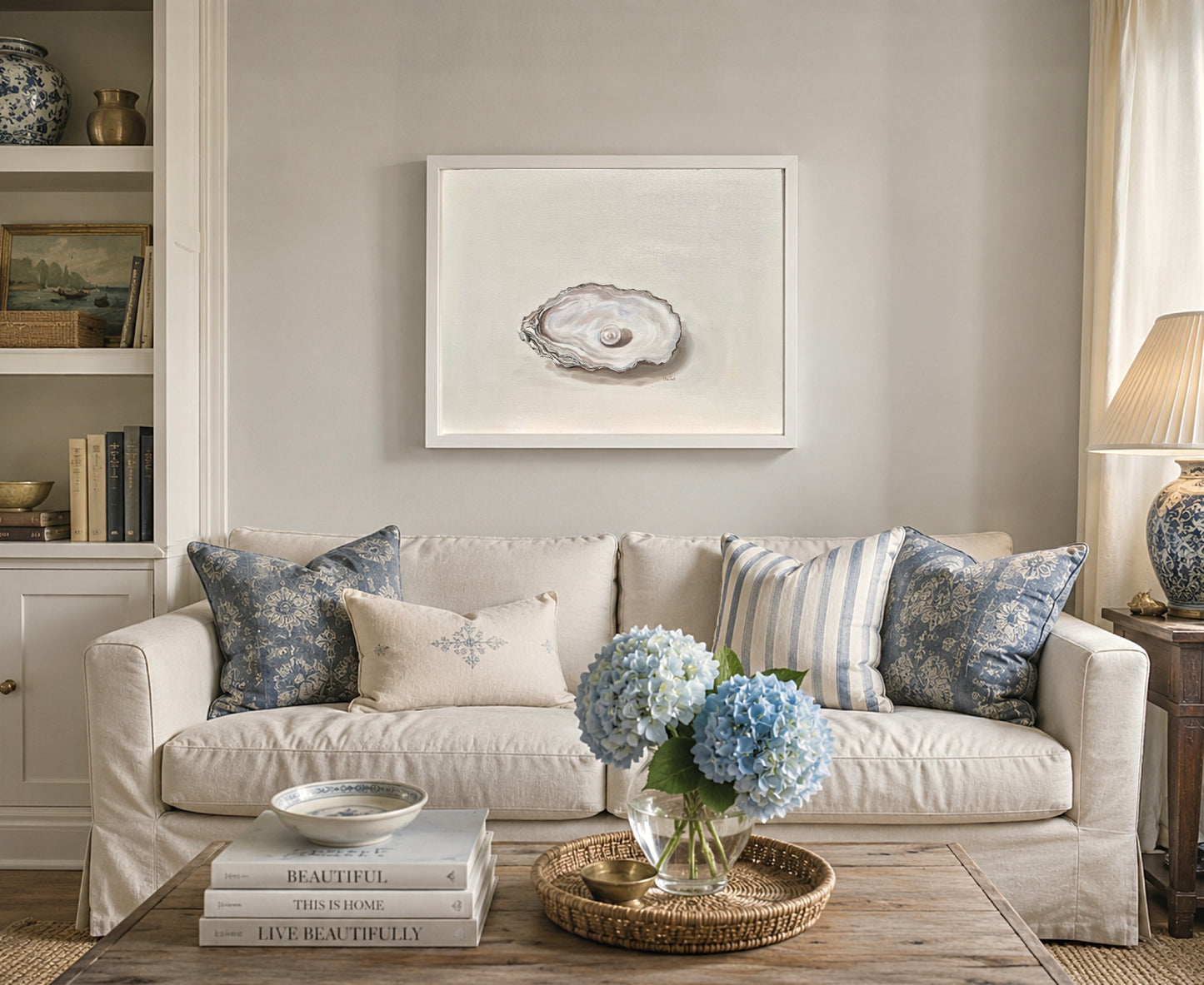Ivory Reverie | Original Oyster Painting | 16 × 20 in