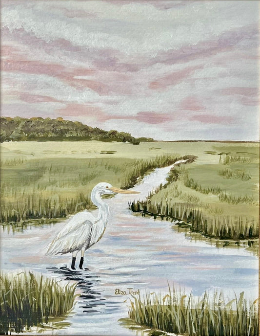 Egret in the Marsh - Fine Art Print