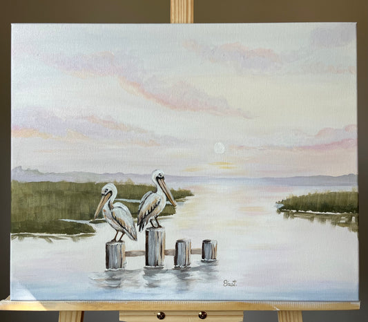 Louisiana Marsh Pelicans