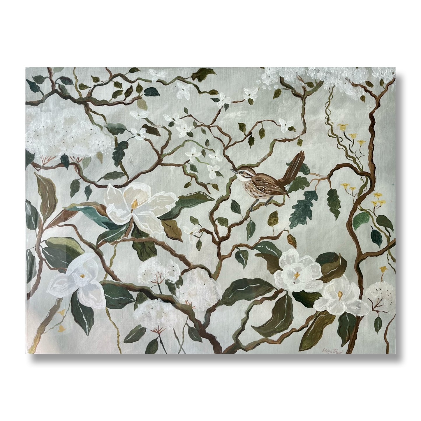Southern Chinoiserie IV: Carolina Wren - SOLD