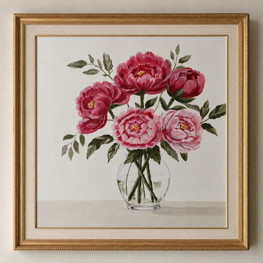 Raspberry Pink Peonies - Fine Art Prints